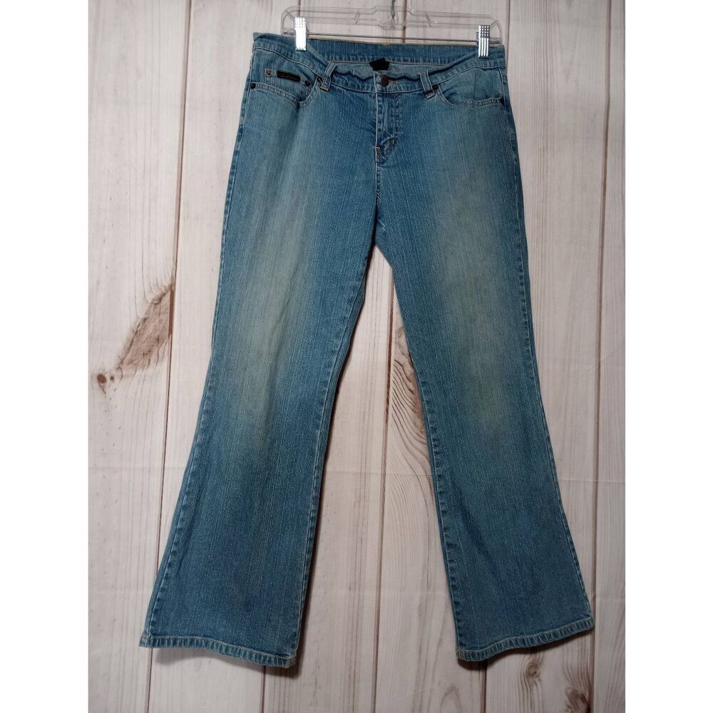 NY Jeans Ladies 12 Light Wash Straight Leg
